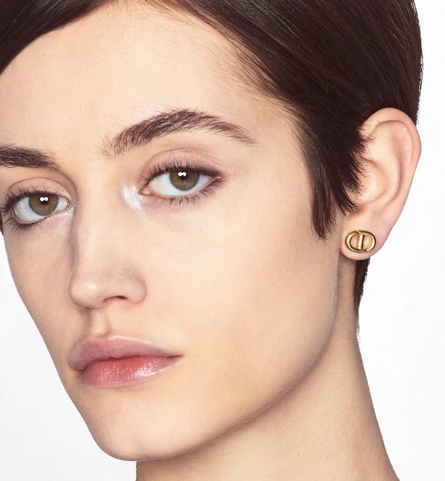 CD Navy Stud Earrings