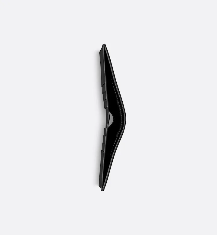 Vertical Bifold Wallet Black CD Diamond Canvas