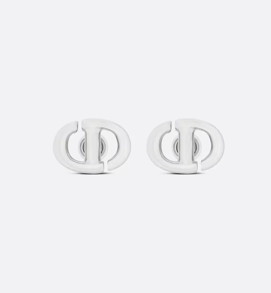 CD Navy Stud Earrings