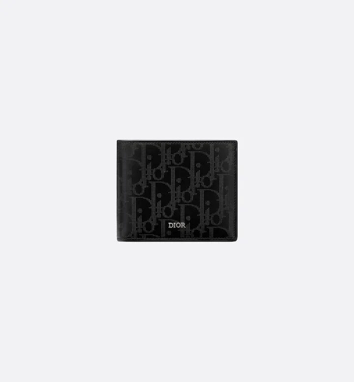 Bifold Wallet Black Oblique Galaxy Leather