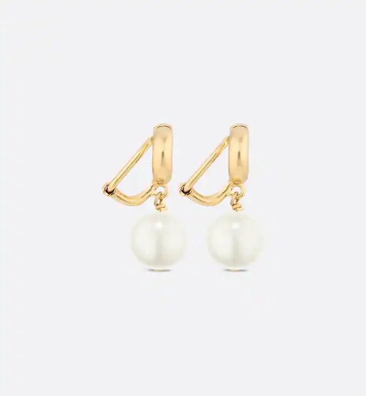 CD Navy Clip-On Earrings