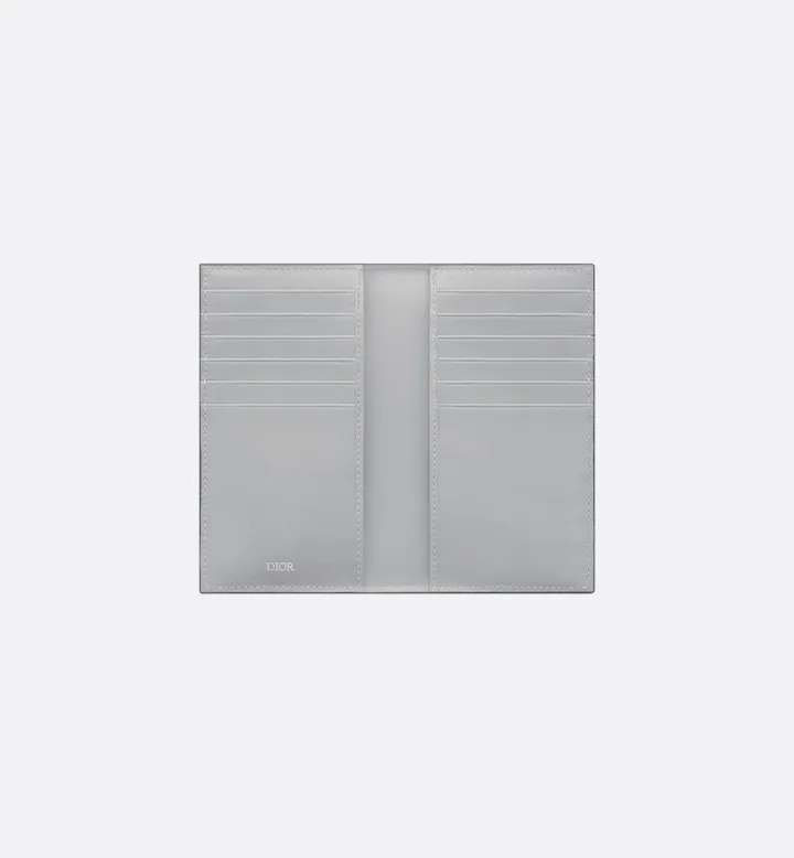 Long Bifold Card Holder Gray CD Diamond Canvas