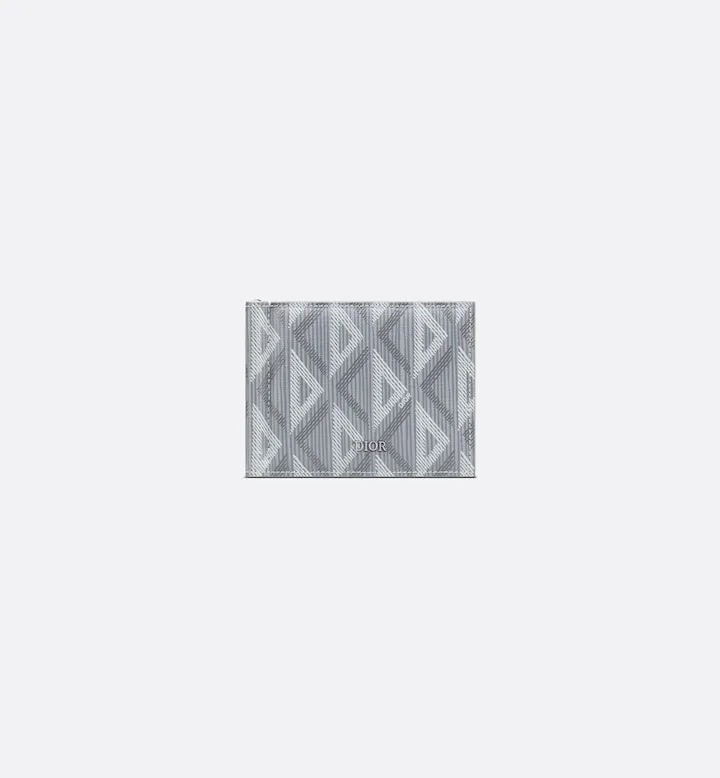 Wallet with Bill Clip Gray CD Diamond Canvas