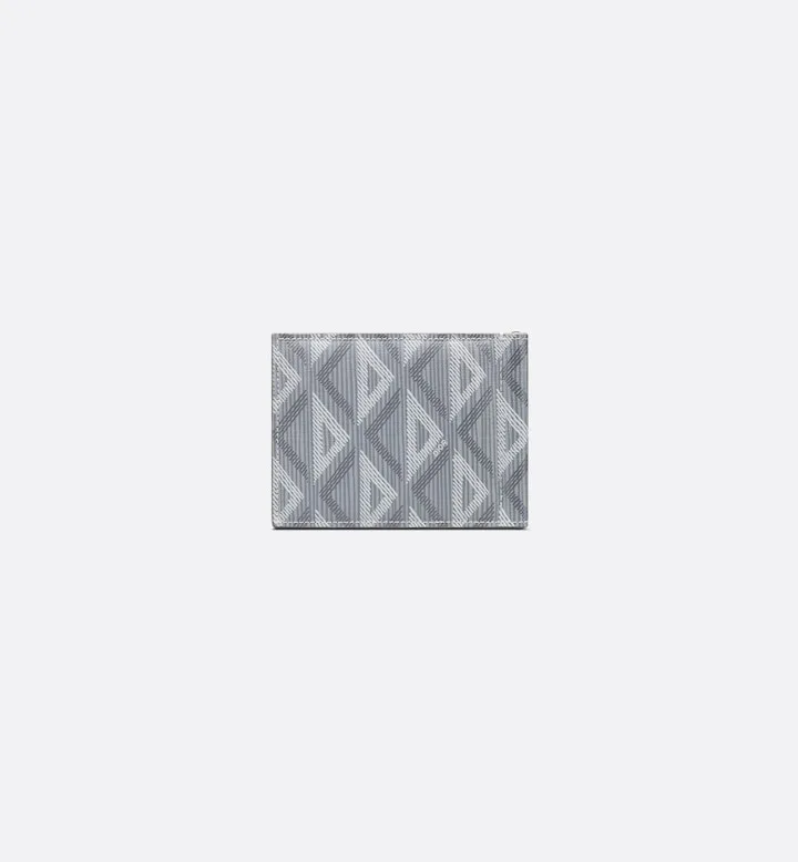 Wallet with Bill Clip Gray CD Diamond Canvas