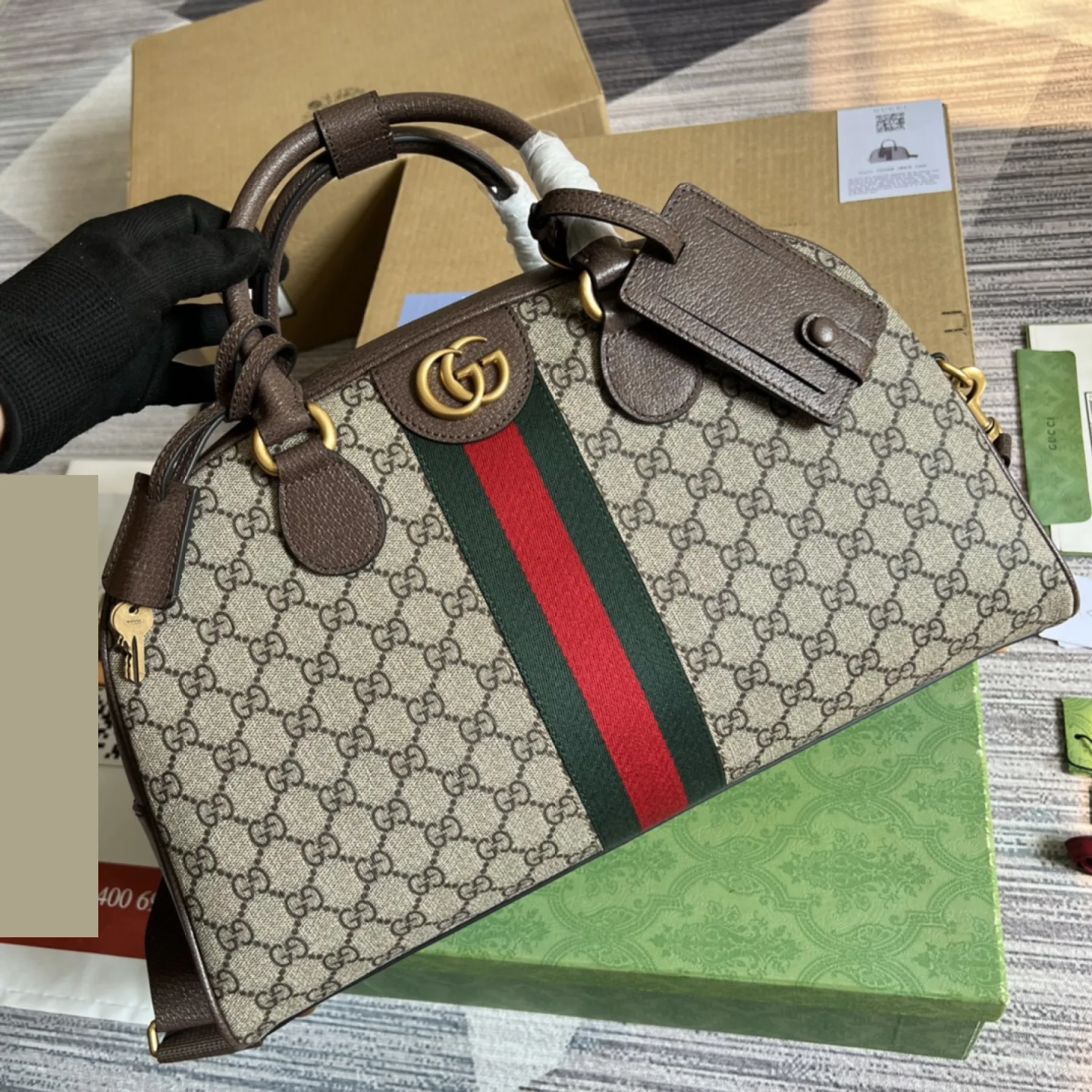 Gucci Ophidia GG Top Handle - Bag