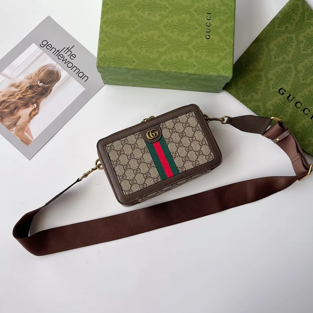 Gucci Ophidia Crossbody Brown leathe Bag