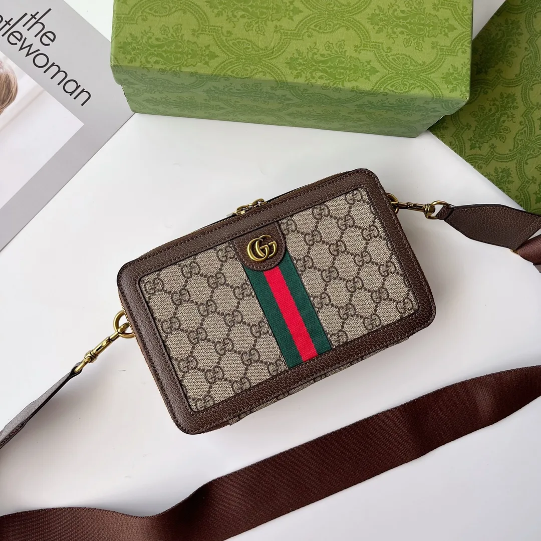 Gucci Ophidia Crossbody Brown leathe Bag
