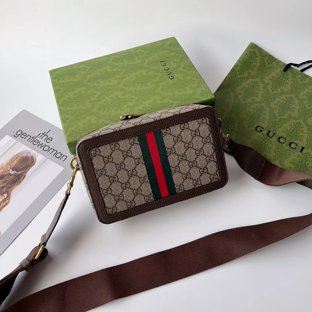 Gucci Ophidia Crossbody Brown leathe Bag