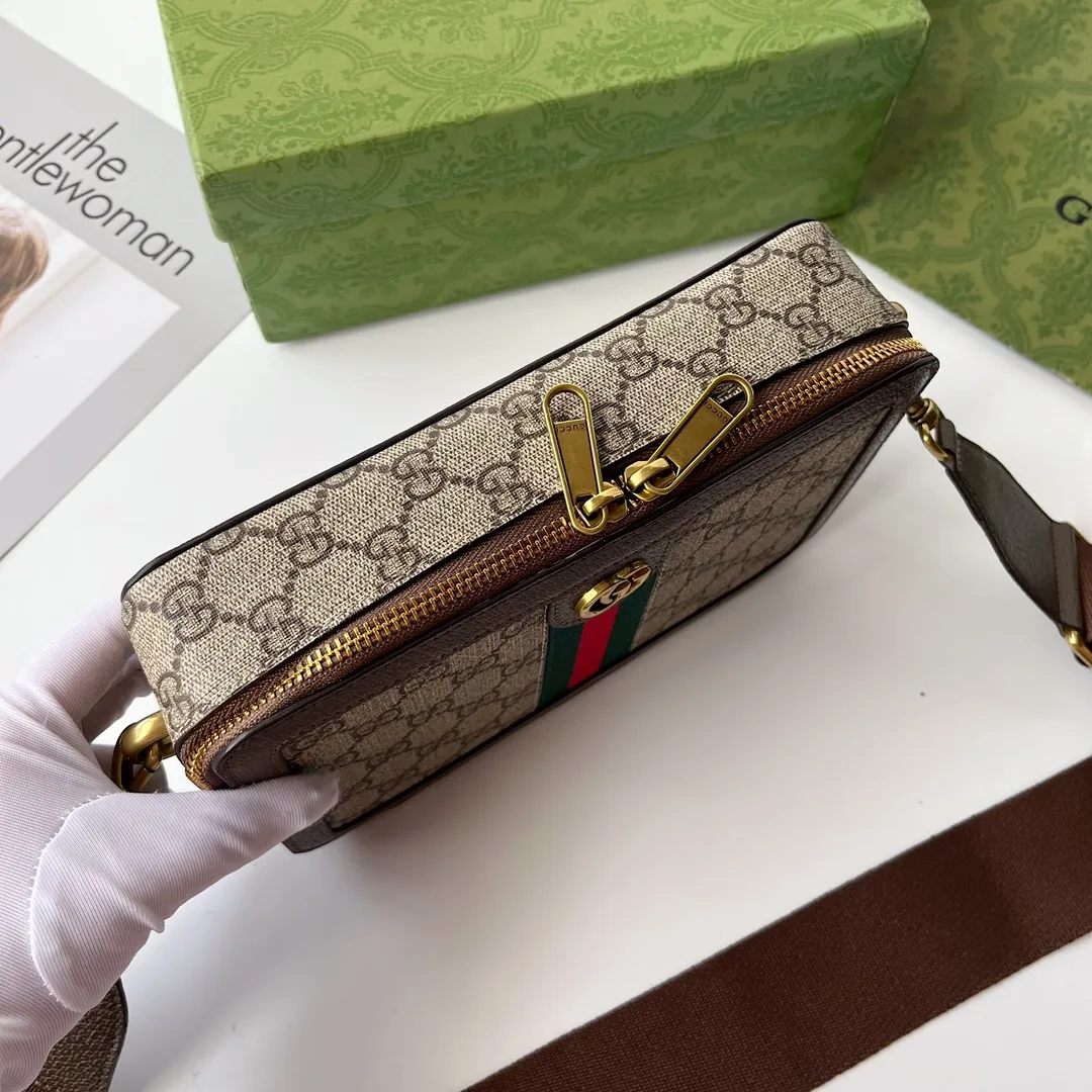 Gucci Ophidia Crossbody Brown leathe Bag