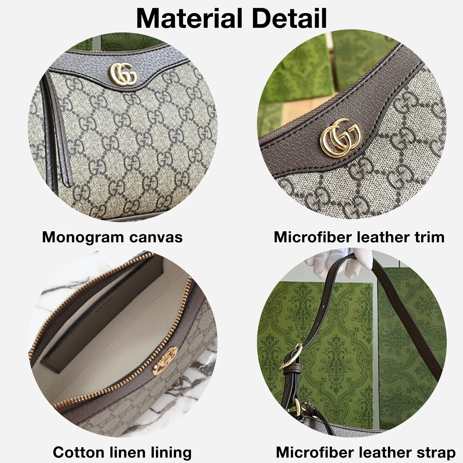 Gucci Ophidia Mini Collection Handbag - Beige And Dark Brown Bag