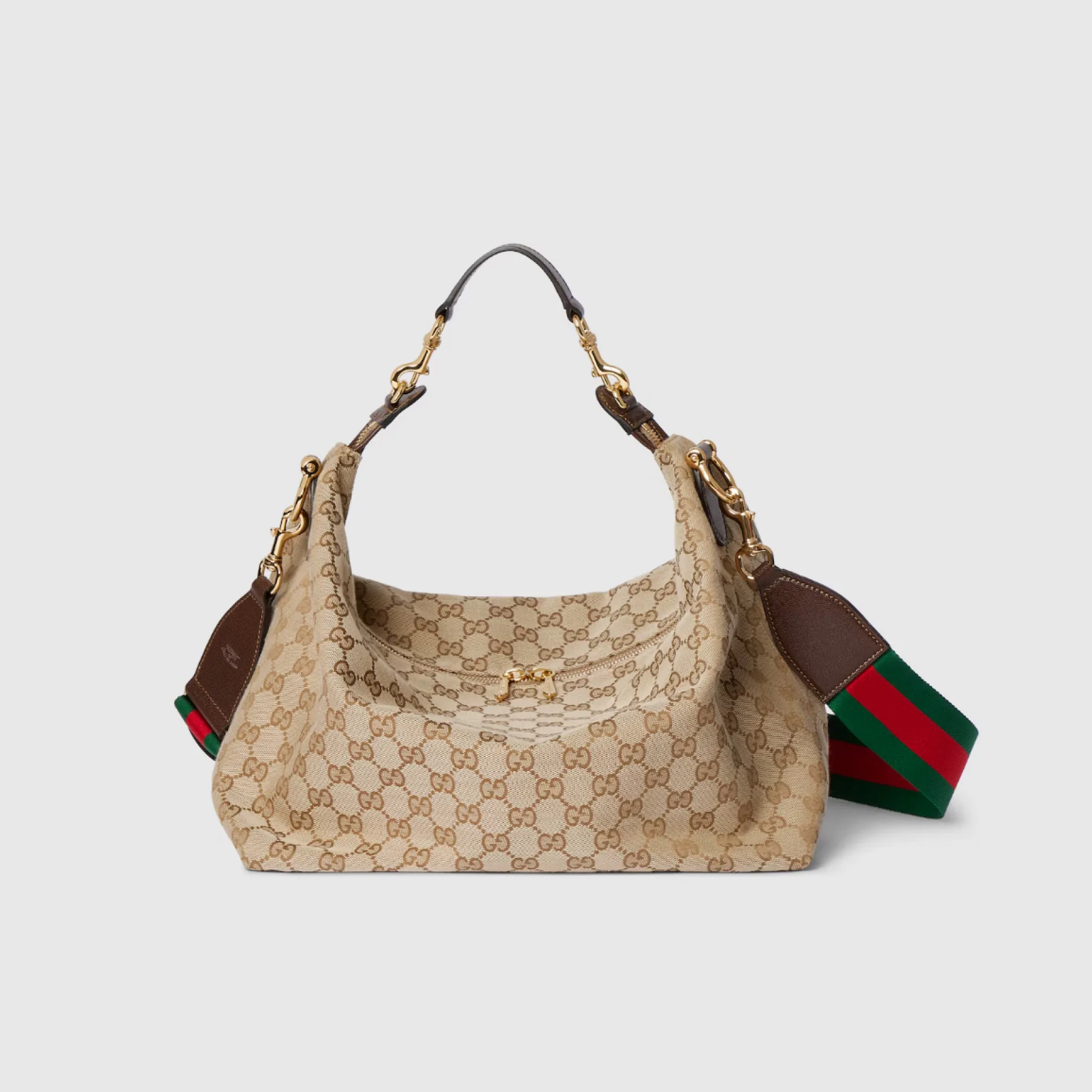 Gucci Brera crossbody bag Sand and dark brown GG canvas - Bag