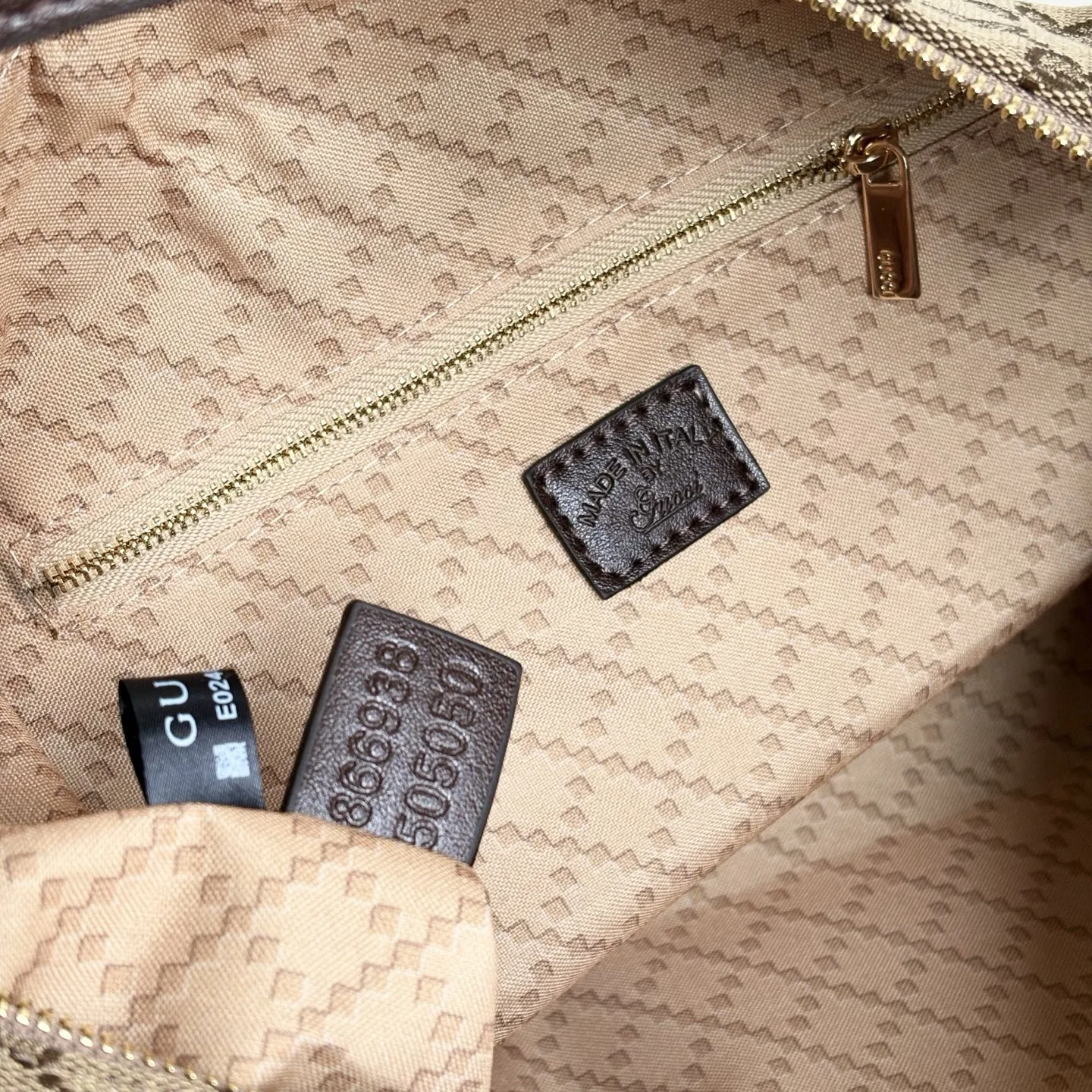 Gucci Brera crossbody bag Sand and dark brown GG canvas - Bag