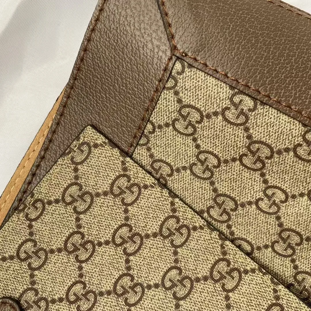 Gucci GG Monogram Web Ophidia Medium Tote Brown