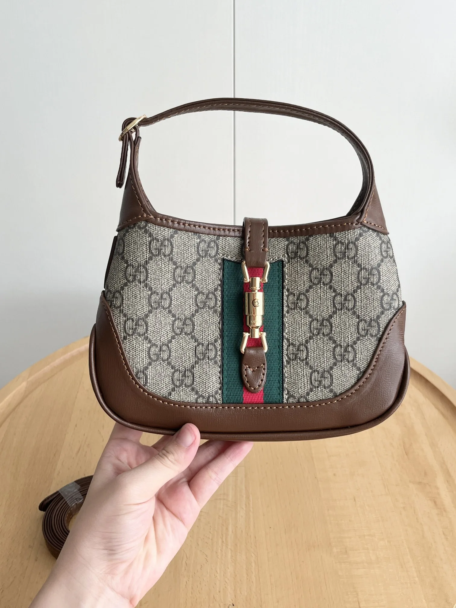 Gucci Jackie 1961 Shoulder Bag Mini GG Beige/Ebony - Bag
