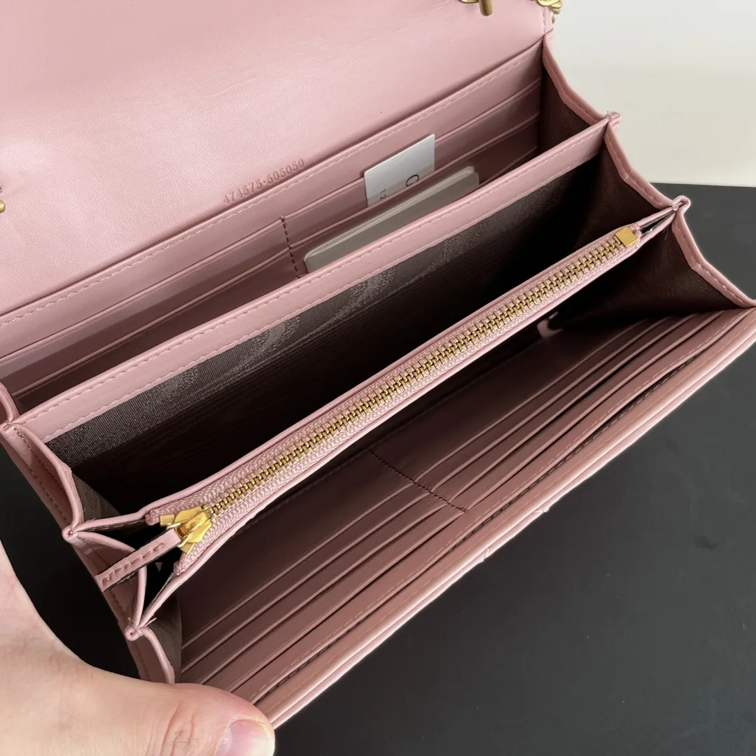Gucci Marmont Chain Wallet - Pink Gold Wallet