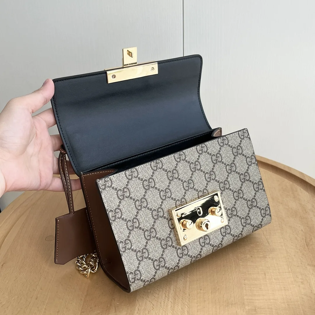 Gucci GG Supreme Padlock Small Shoulder - Bag