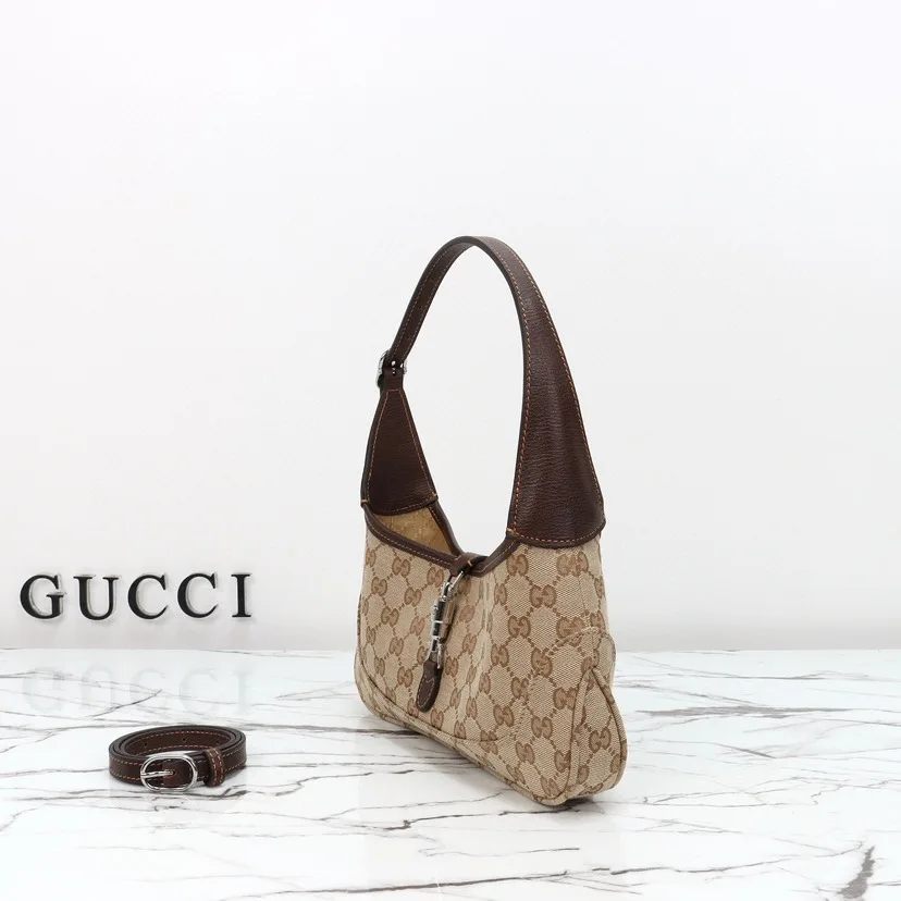 Gucci Jackie Slim small shoulder bag Brown GG canvas - Bag
