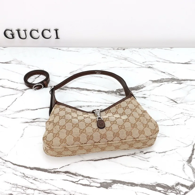 Gucci Jackie Slim small shoulder bag Brown GG canvas - Bag
