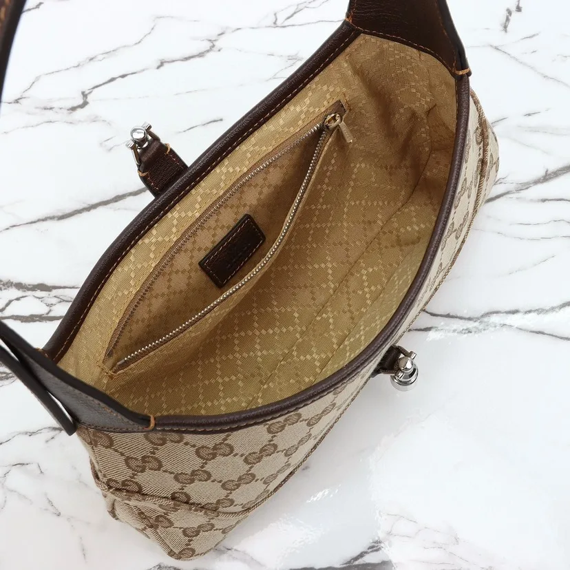 Gucci Jackie Slim small shoulder bag Brown GG canvas - Bag