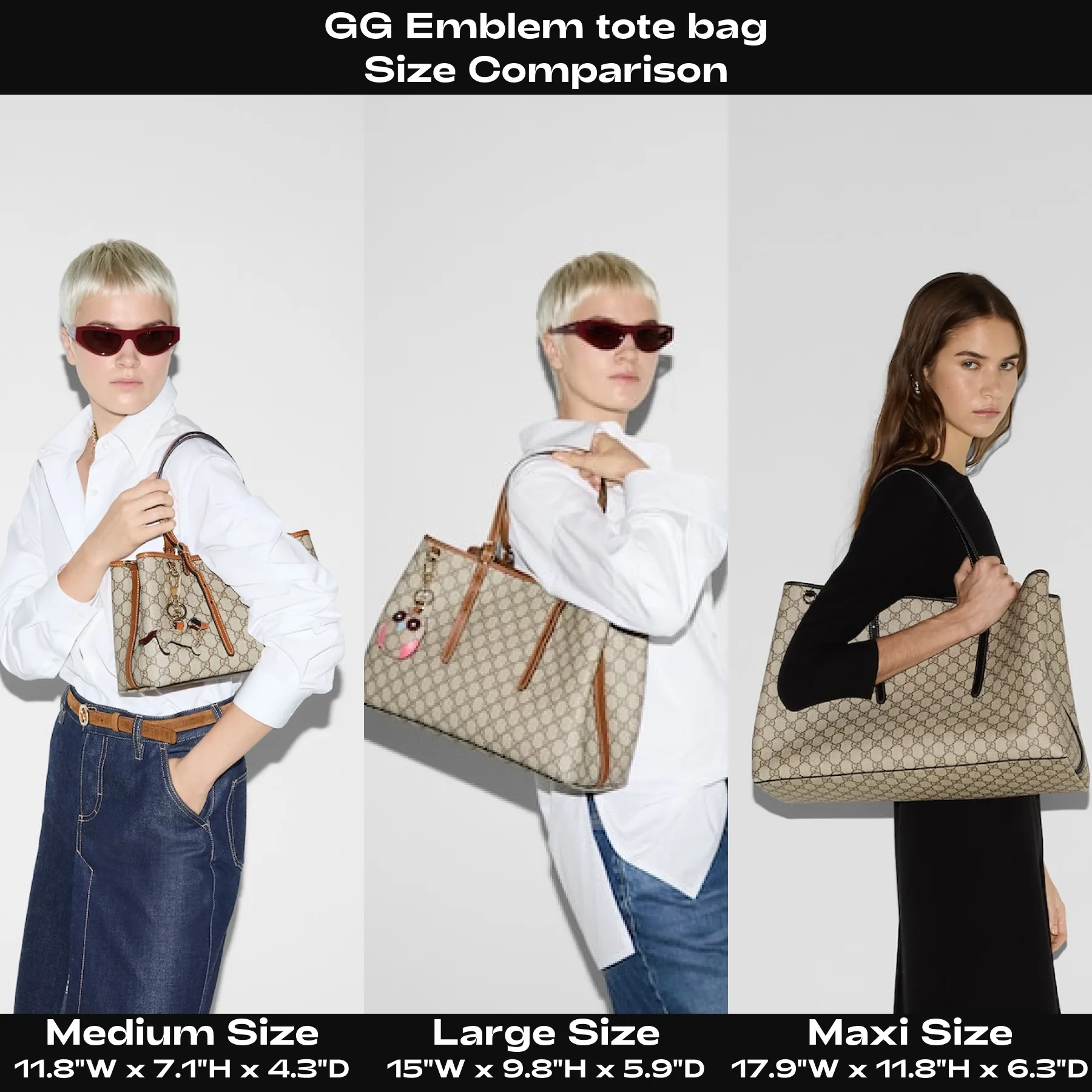Gucci GG Emblem Maxi brown tote bag