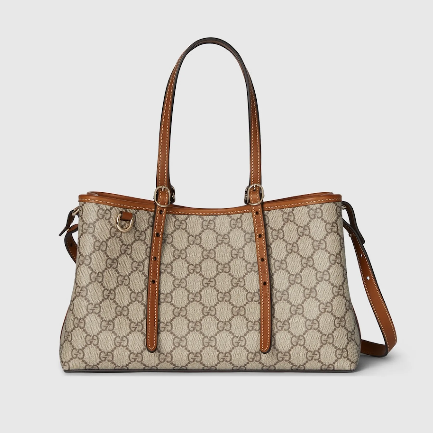 [TOP] Gucci GG Emblem Medium brown tote bag