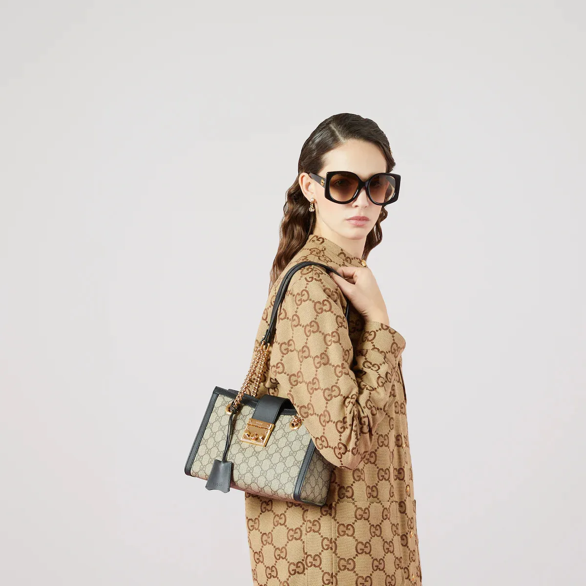 PADLOCK SMALL SHOULDER BAG