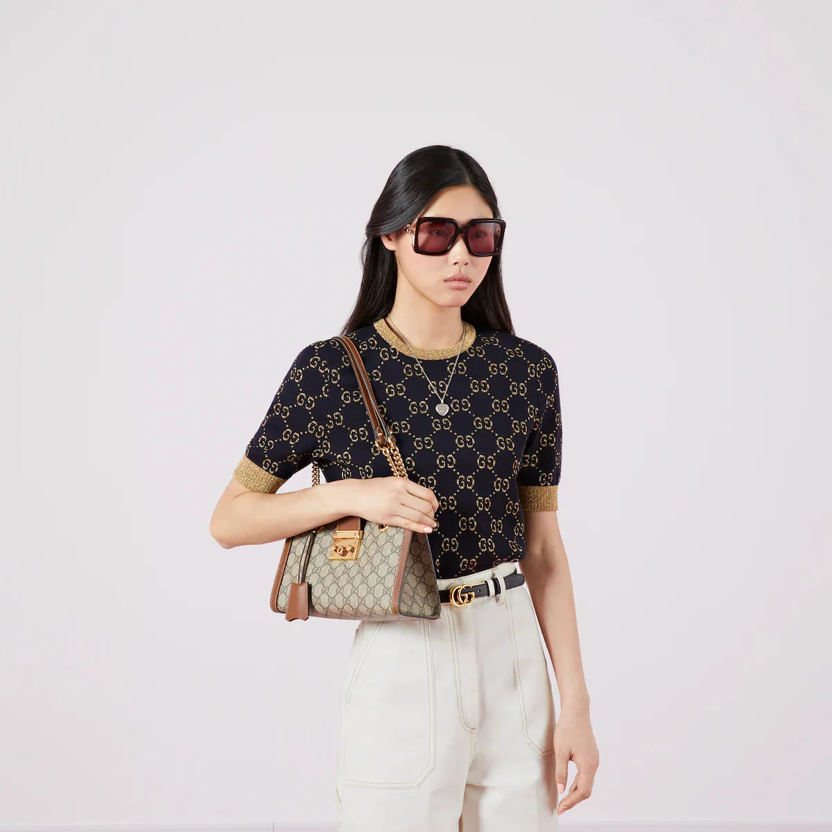 PADLOCK SMALL SHOULDER BAG