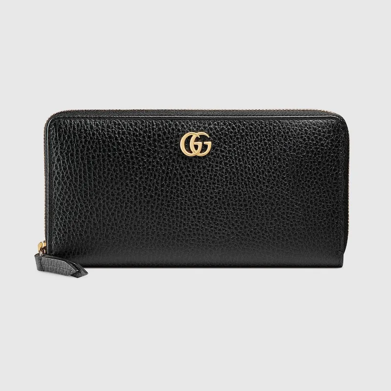 LEATHER ZIP AROUND WALLET