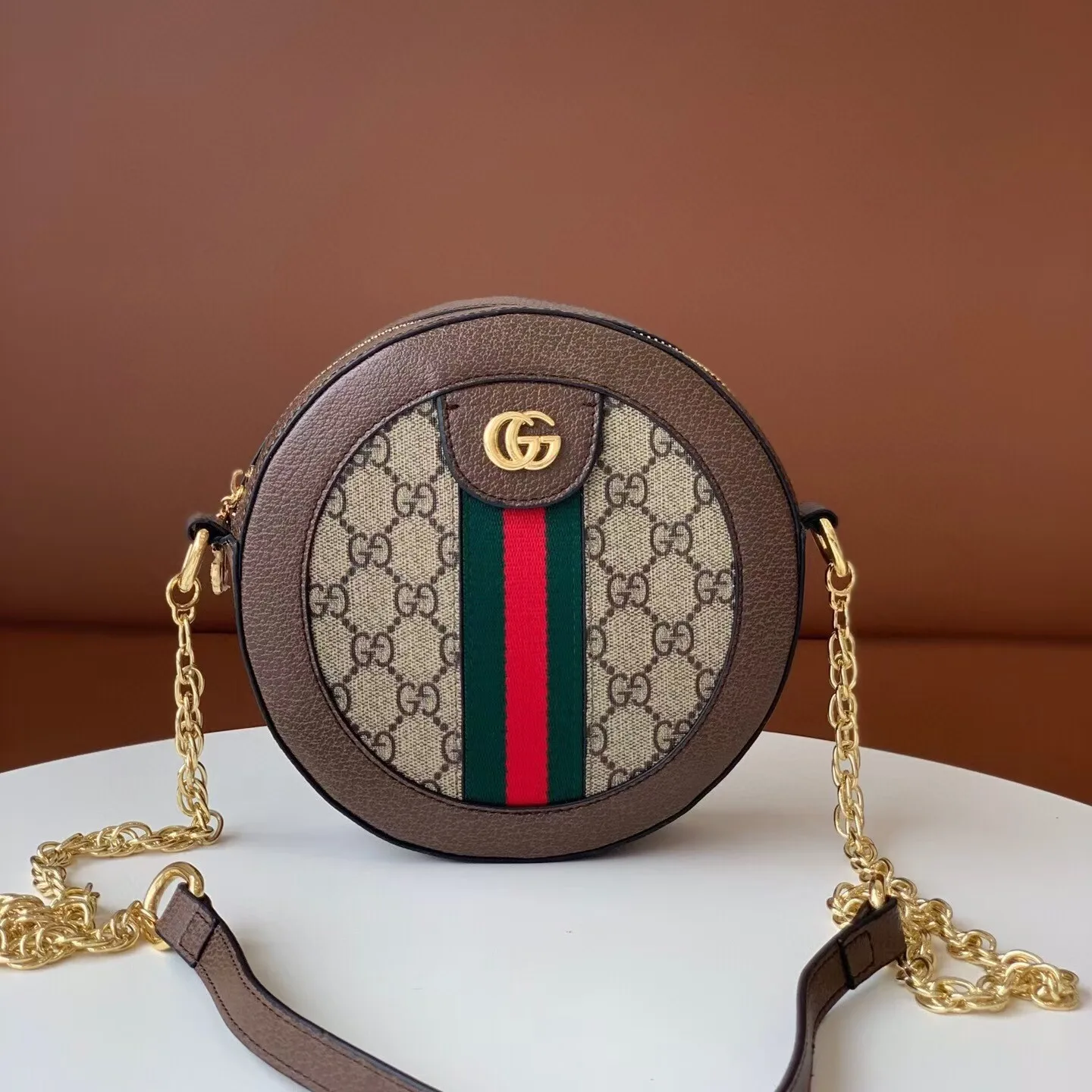 Gucci GG Ophidia Mini Round Shoulder Bag