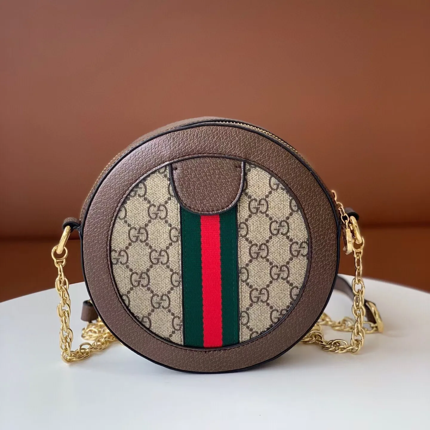 Gucci GG Ophidia Mini Round Shoulder Bag