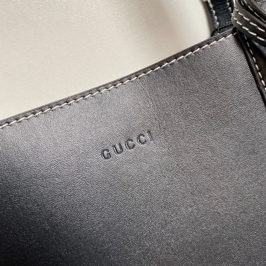 Gucci Calfskin GG Monogram Medium Reversible Tote Black - Bag