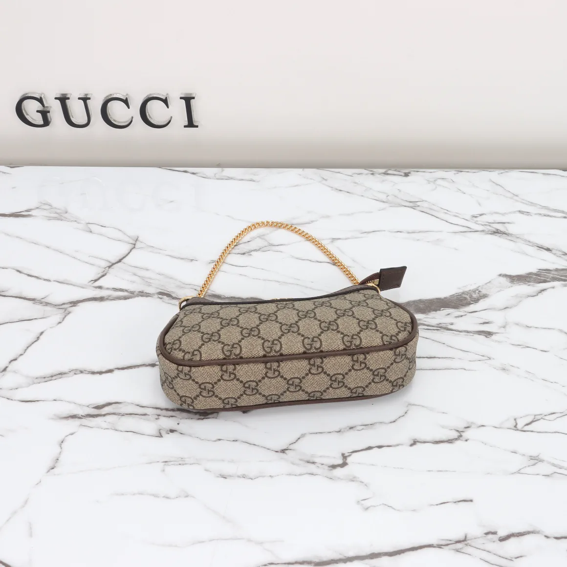 [TOP]Gucci GG Ophidia mini bag in beige and brown