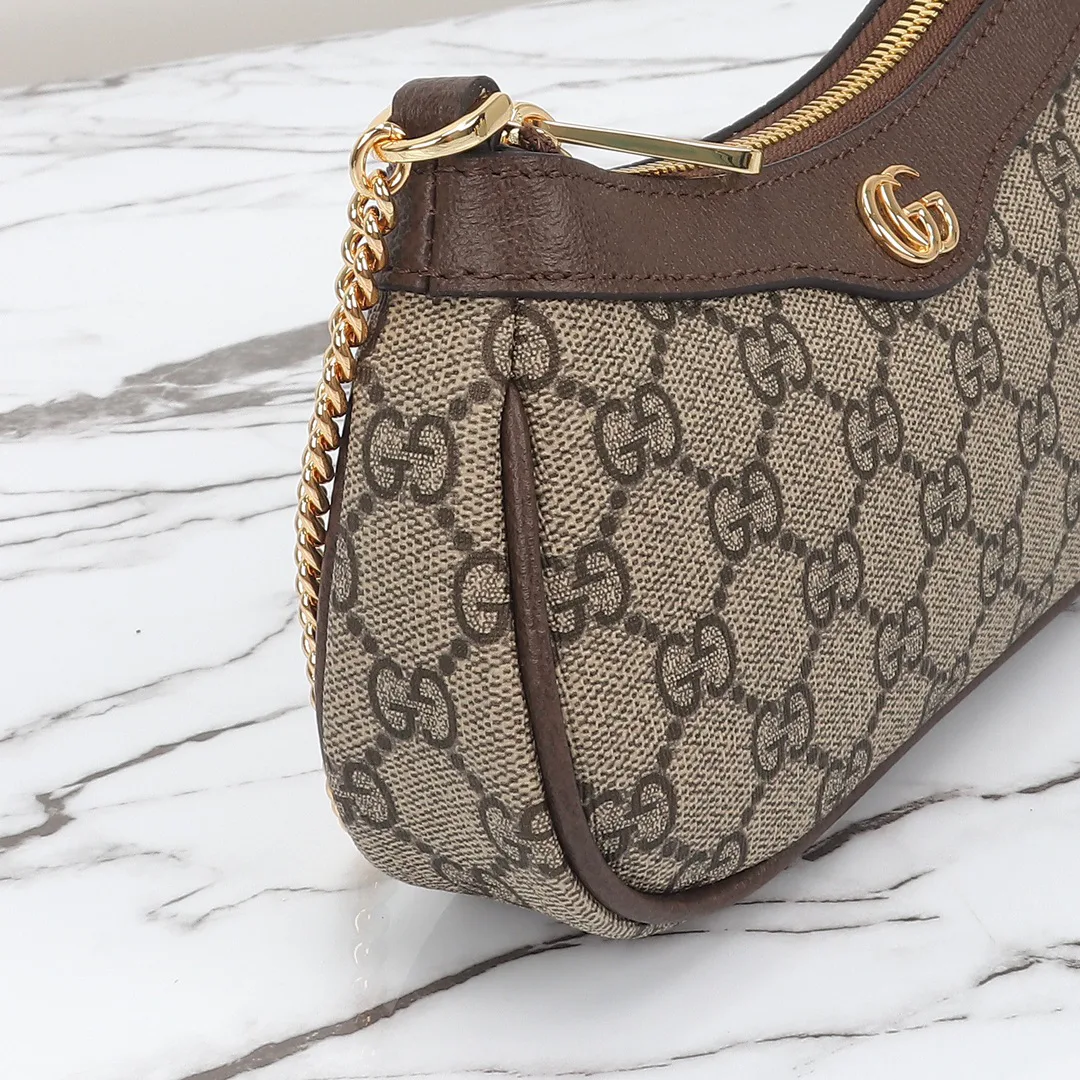 [TOP]Gucci GG Ophidia mini bag in beige and brown