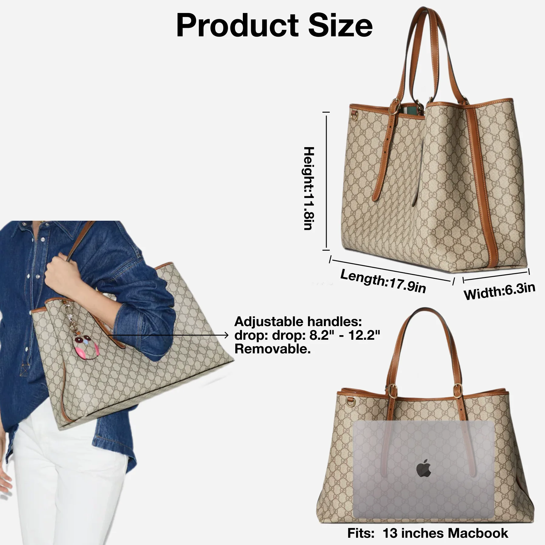 Gucci GG Emblem Maxi brown tote bag