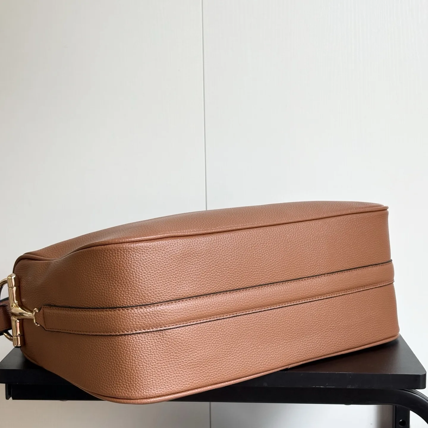 Gucci Half Horsebit Shoulder Brown soft grainy leather Bag