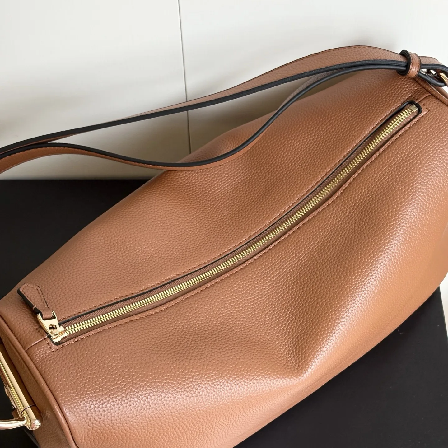 Gucci Half Horsebit Shoulder Brown soft grainy leather Bag