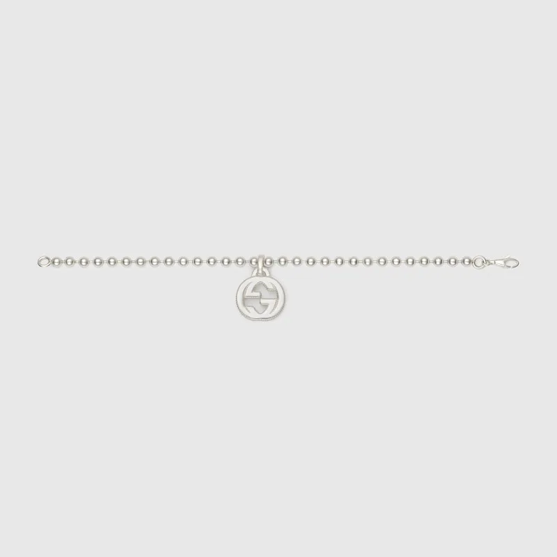 INTERLOCKING G BRACELET IN SILVER