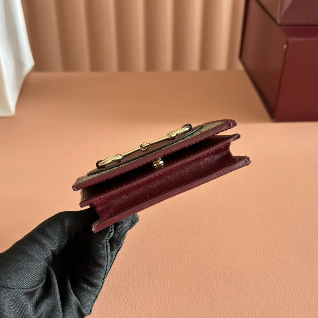 [TOP]Gucci Horsebit 1955 small wallet - Red