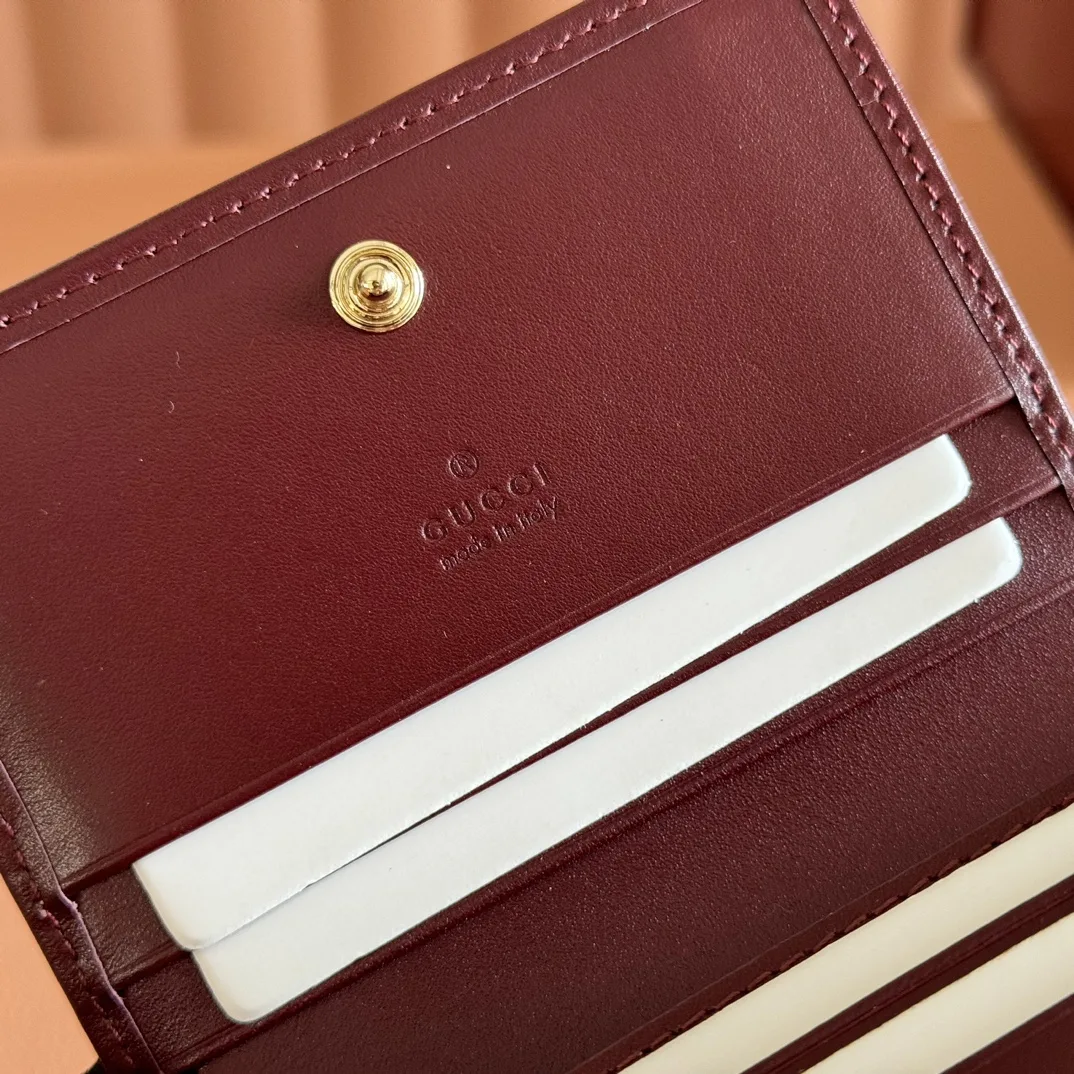 [TOP]Gucci Horsebit 1955 small wallet - Red