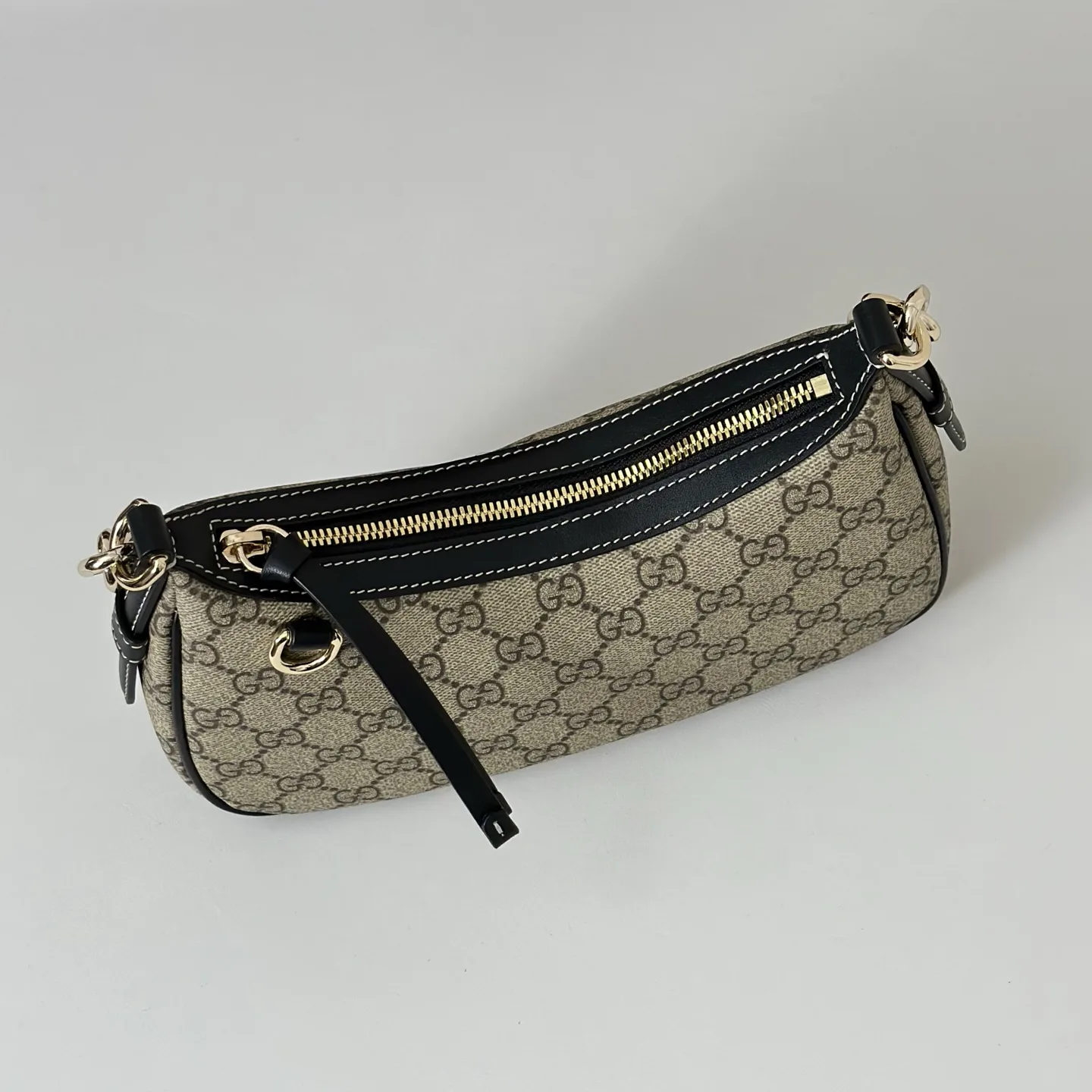 Gucci GG Emblem small shoulder bag- Black