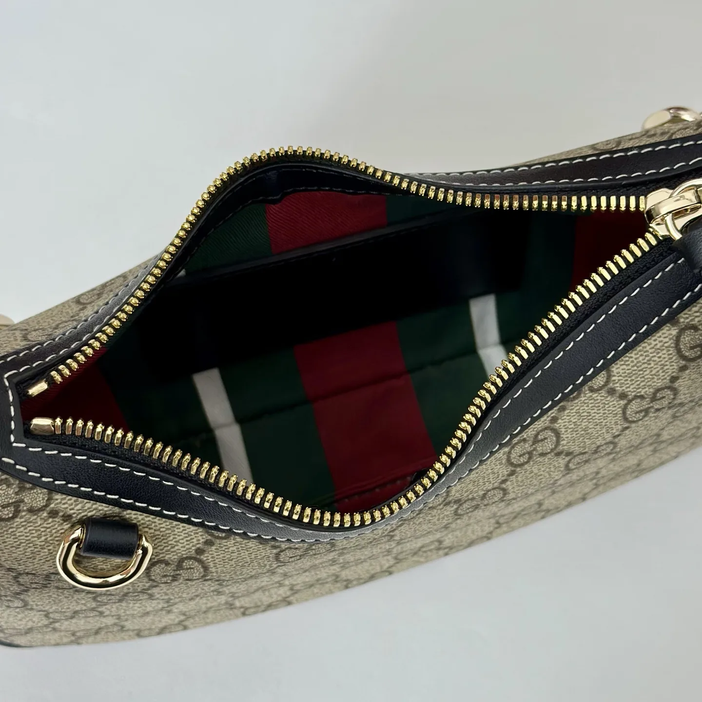 Gucci GG Emblem small shoulder bag- Black