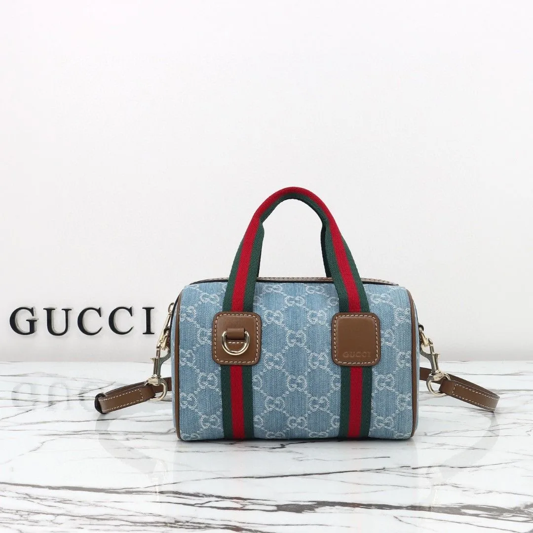 Gucci Mini GG Light blue and white GG denim Handbag