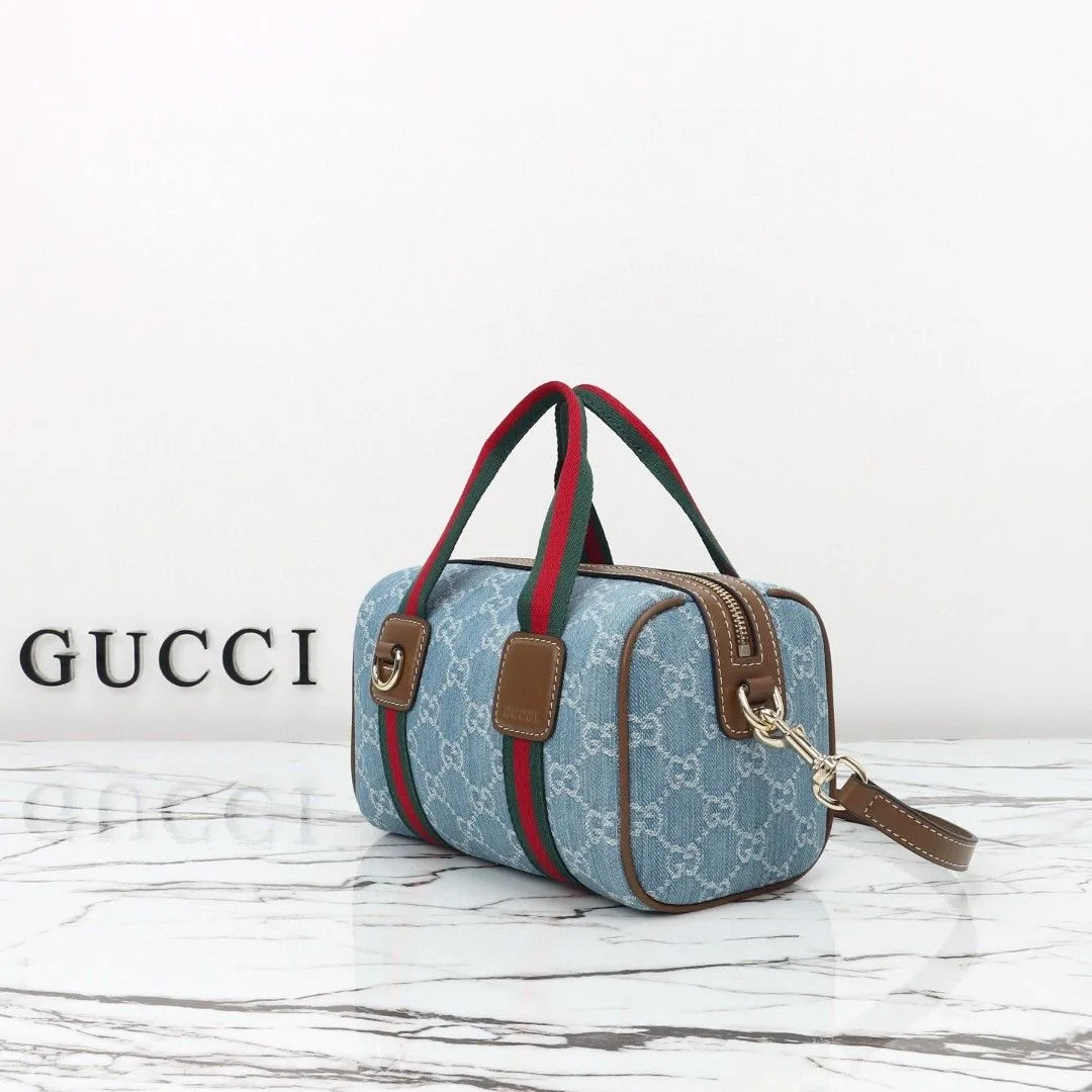 Gucci Mini GG Light blue and white GG denim Handbag