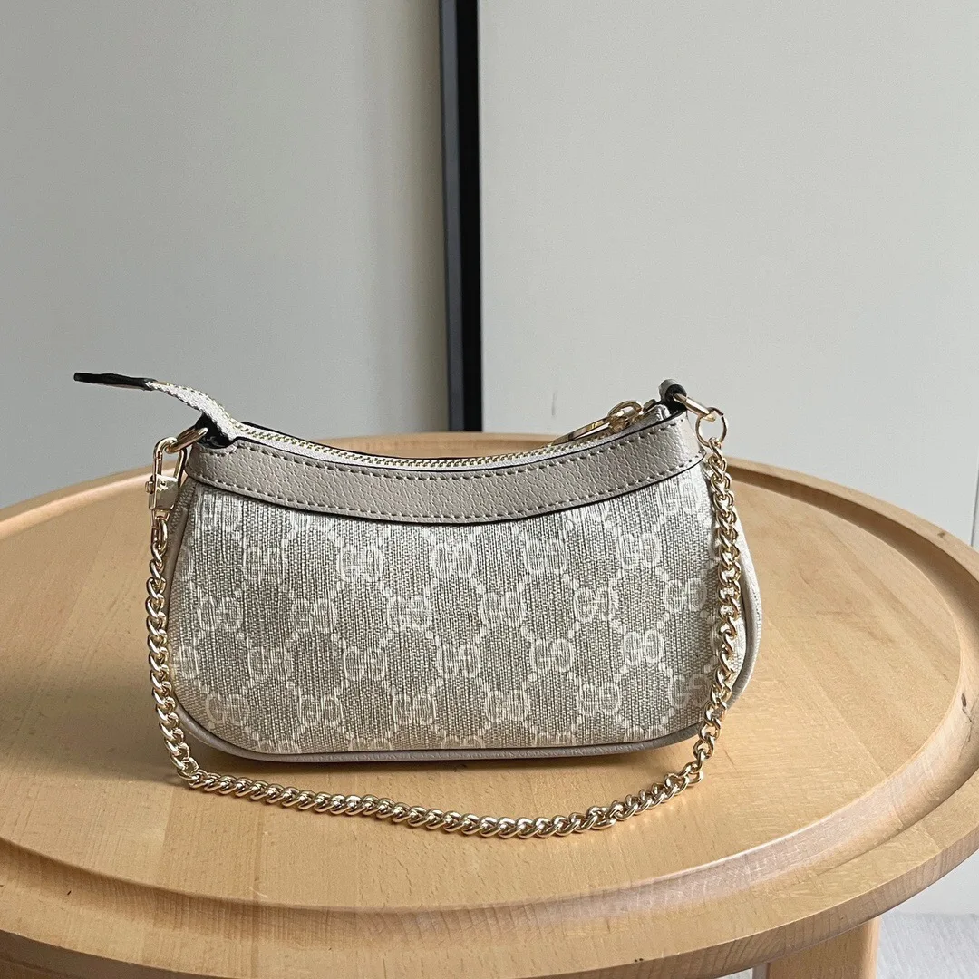Gucci Ophidia Mini Collection Handbag - Beige And White Bag