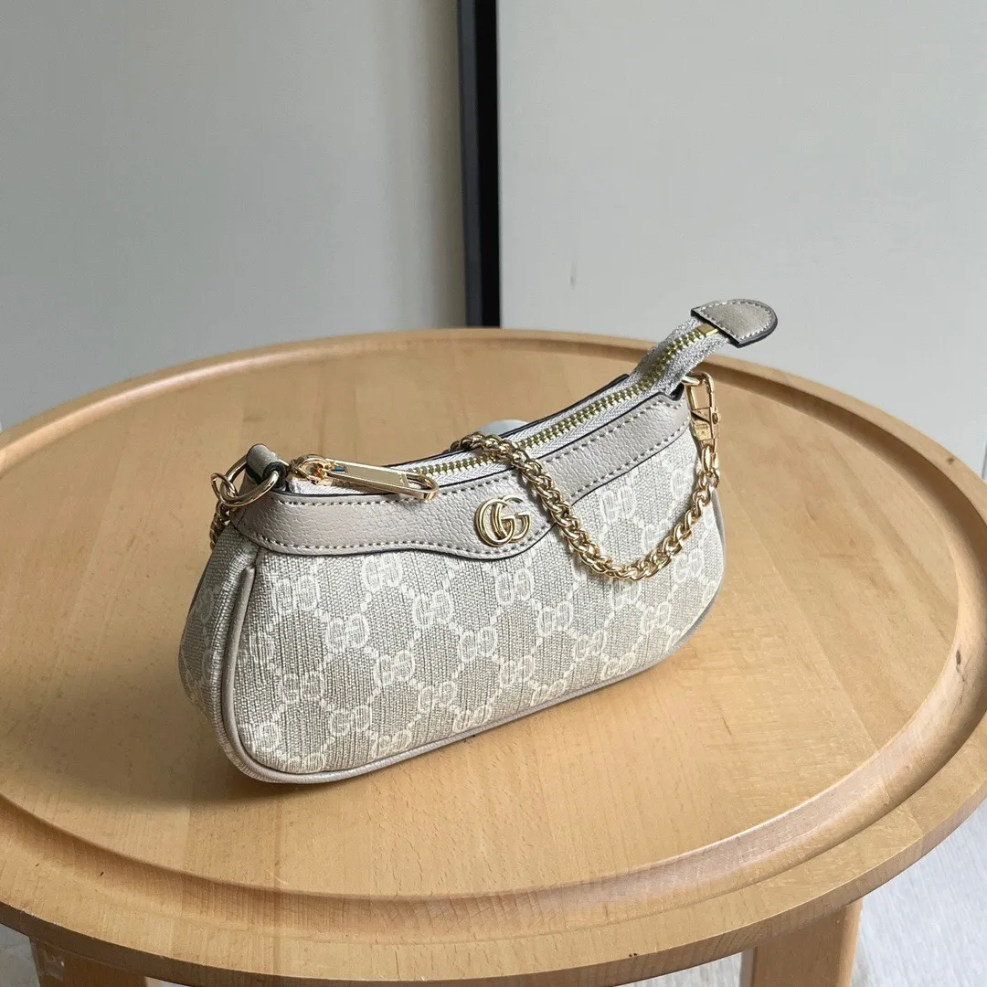 Gucci Ophidia Mini Collection Handbag - Beige And White Bag