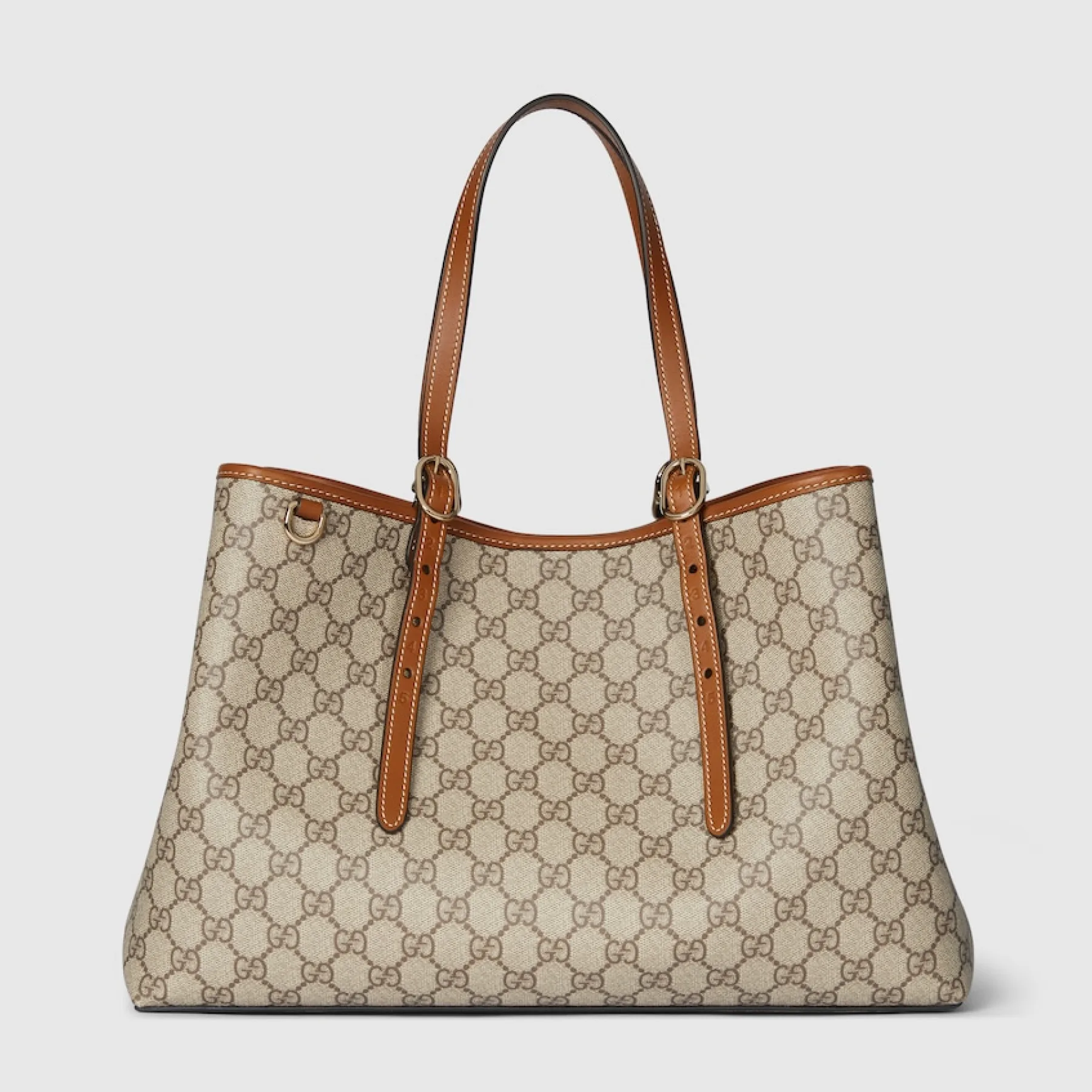 [TOP] Gucci GG Emblem Large brown tote bag
