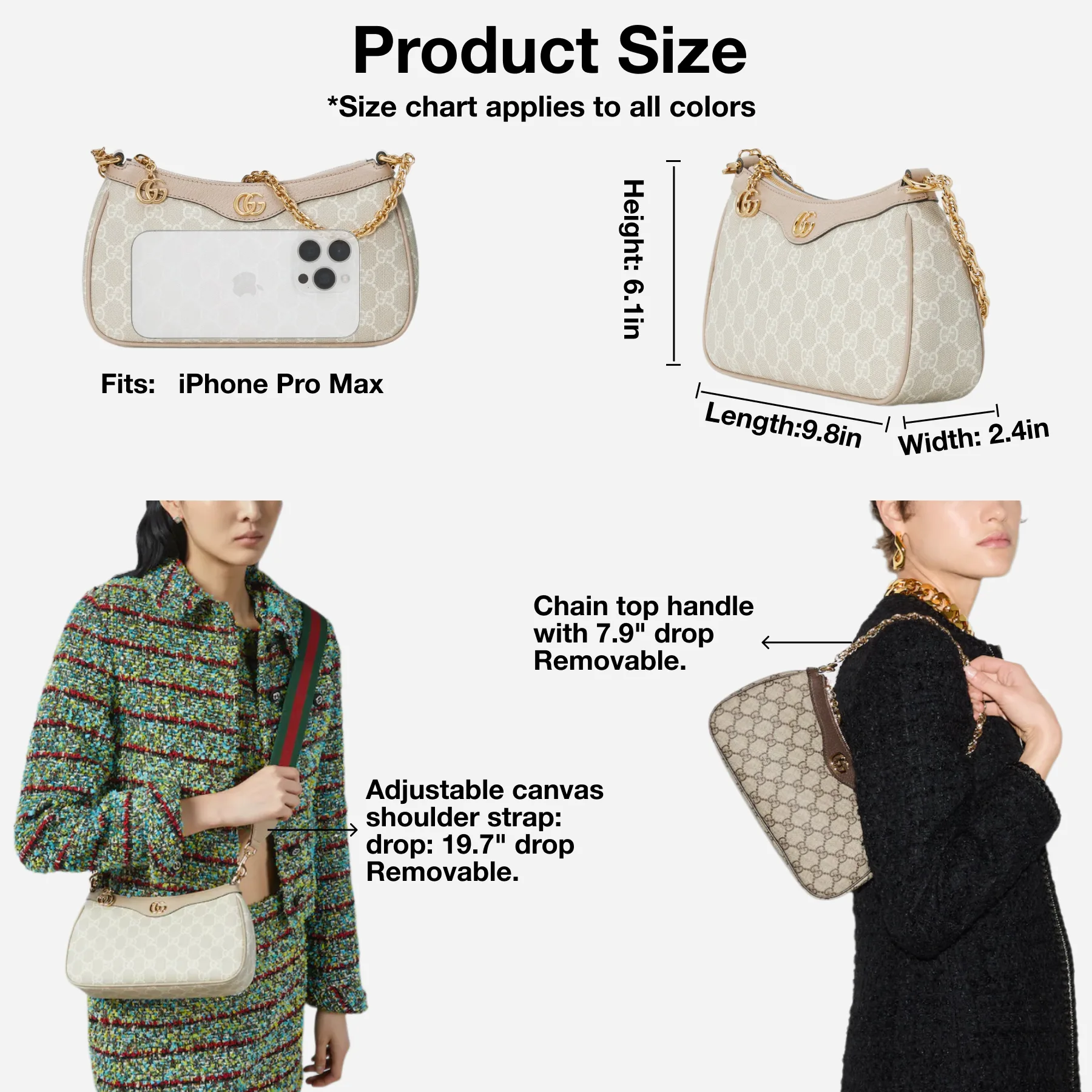 [TOP]Gucci Ophidia Collection Small Handbag - Beige And Dark Brown Bag