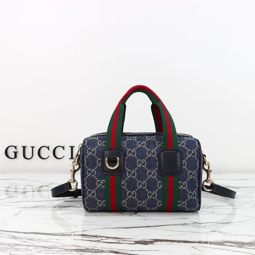 Gucci Mini GG blue and white GG denim Handbag
