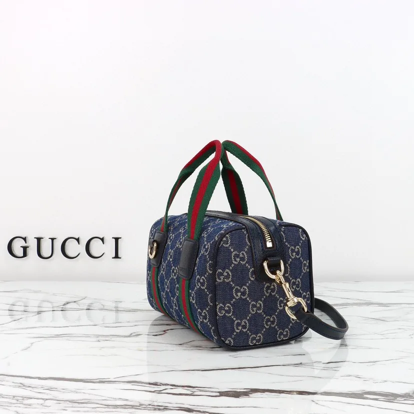 Gucci Mini GG blue and white GG denim Handbag