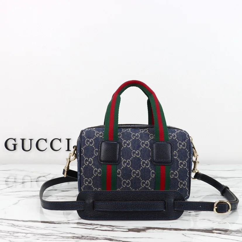 Gucci Mini GG blue and white GG denim Handbag